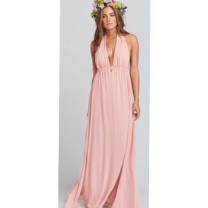 Luna Halter Dress- Rosebud Chiffon